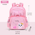 Miniatyrbilde 2 av 6: Barns skulderbagg, barneskoleelever, skolesekk, jenter, 1, 2, 3, fire, fem, seks klasser, 6-12 år gammel Pink Small