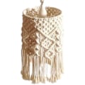 Miniatyrbillede 1 af 5: Håndstrikket Lampeklokke, Hængende Lampeklokke, Boho Makramé Lampeklokke Stue Børneværelse Kollegieværelse Bohemian Dekoration