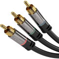 Miniatyrbilde 2 av 5: 3m komponentkabel & 3m optisk digital lydkabel/toslink-kabel (toslink til toslink, fiberoptisk kabel, for hjemmekinosystem, PS4, X