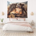 Miniatyrbild 3 av 3: Godzilla Väggbonad, Godzilla Vs Kong Monstertema Festtillbehör