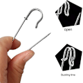 Miniatyrbild 2 av 4: Stor Tjock Cardigan DIY-Kjol Fastklädda Kläder Silvertröja Brosch Säkerhetsnålar