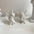 Miniatyrbillede 1 af 5: Guld Engles Resin Keruber Statue Figur Statuette Indendørs Udendørs Hjem Have Dekoration Bedårende Engel Skulptur Sød Engel Samling Vinger Engel Mindesmærke St