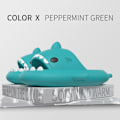 Pikkukuva 3 / 5: Piirretty hai-sandaalit, liukumattomat paksut pohjalliset rantasandaalit, nopeasti kuivuvat hauskat allassandaalit Mint Green 38/39