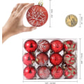 Miniatyrbilde 4 av 5: Julekuler Ornamenter Til Juletreet 24stk 2.36\"/60mm Knusesikker Plast Julepynt