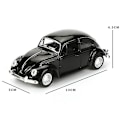 Miniatyrbillede 2 af 4: 2023 - Vintage Beetle Diecast Træk-Tilbage Bilmodel Legetøj Hvid