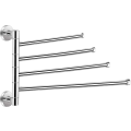 Miniatyrbild 1 av 5: Handduksstång 4 Svängbara Armar Handduksställ 180 Grader Rotation Rostfri Handduksräcke Väggmonterad Swivel Handduksställ Badrum Kök