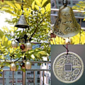 Pikkukuva 3 / 5: Onnenwindchimes Fengshui-kello Kupariseos Lohikäärmekello 6 Kelloa Ripustettava Tuulikello Kotiin Puutarhaan Ripustettava Onnea Siunaus