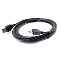 Miniatyrbillede 1 af 2: 5m Mini Usb Til Usb 24awg 2.0 Hi-speed 2.0 A-han Til Mini-b 5pin Kabel Strøm & Data Ledning (16.5ft, Sorte Nikkel Stik)