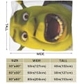 Miniatyrbillede 3 af 5: Overrasket Shrek blød letvægts tæppe Flannel tæppe