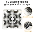 Miniatyrbilde 2 av 5: Falske øyevipper Cat-eye Fluffy Faux Mink