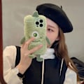 Pikkukuva 2 / 5: Pehmeä kotelo iPhone 13 Prolle tytöille teini-ikäisille lapsille Kawaii Cartoon 3D Animal Fuzzy Furry Warm Plush Winter Case Soft Silicone Shockproof Protective Cas