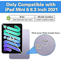Miniatyrbillede 2 af 4: Etui til iPad Mini 6. generation 8,3 tommer 2021, dobbeltsidet magnetisk etui med slankt trifold-stativ, 2. generations blyantladning, Smar