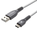 Miniatyrbilde 2 av 5: Sterk, slitesterk flettet USB-C lade- og datasynkroniseringskabel (1 fot/30 cm) Kompatibel med Samsung Tab S6 Lite, Tab A7 10,4\", T510,