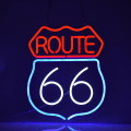 Miniatyrbild 1 av 5: Historisk Route 66 Neon Skylt Öl Bar Hem Konst Man Cave Neon Ljus Handgjord Med Dimbar Strömbrytare Led Neon Ljus Skyltar För Sovrum