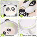 Miniatyrbillede 3 af 4: Børnespisesæt Spisesæt Babytallerken Skål Bambusfiber Gaffel (panda)