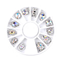 Miniatyrbillede 1 af 5: Neglekrystal Rhinestones Runde Stene Til