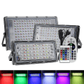 Pikkukuva 1 / 4: Led Rgb-valonheitin 50w 100w 150w Ip65 Ulkovalaisin Ac220v Rgb-heijastinprojektori Lamppu Värillisellä Kaukosäätimellä