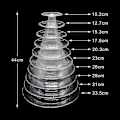 Miniatyrbild 2 av 5: 10-vånings cupcake-hållare stativ torn, för bröllop födelsedagsfest dekor-