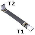 Miniatyrbild 5 av 5: Usb 3.1 Typ C till Typ C förlängningskabel 90 graders adapter Fpc Fpv band platt Usb C-kabel 3a 10gbp