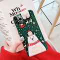 Miniatyrbild 2 av 5: Julskal för iPhone 11 Pro Max, God Jul Mjuk Silikon TPU 3D Söt Snögubbe Tomte/Älg Mönster Vacker Söt Premium Flexibel Skyddande Skal