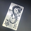 Miniatyrbilde 4 av 5: Metalljournal Stencils Dragon Rustfritt Stål Mal for Maling Trebrenning