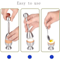Miniatyrbillede 3 af 5: Ægknuser Topper Sæt Bløde Hårde Kogte Æg Separator Holder, Nem Æg Åbner, Inkluderer 2 Æg Kopper 2 Skeer 1 Skaller Fjerner Top Cu