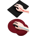 Pikkukuva 5 / 5: Näppäimistörannetuki ja hiiren alusta, mukava muistivaahtopehmuste, liukumaton kumialusta ja ergonominen muotoilu PC:lle