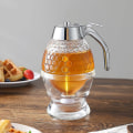 Miniatyrbillede 1 af 4: Honningsirup Dispenser, 200ml Honningdispenser Glasbeholder Akryl Opbevaringskrukke Ingen Dryp, Moderat Flow BPA Fri