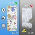 Miniatyrbilde 4 av 5: Mng sklisikker badematte 100x40cm, sklisikker badekarmatte med 200 sugekopper PVC-materiale, dusjmatte med tegneserie sjødyr for