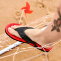 Miniatyrbilde 5 av 5: Herre Bad Flip Flops Sklisikre Casual Strandsandaler Sklisikre Tøfler Rojo 41