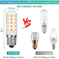 Miniatyrbild 3 av 5: Guoxing E14 LED-lampa 3w varmvit 2700k 28w 33w halogenekvivalent energibesparande, E14 liten Edison-skruv (ses) LED-lampor 360lm för frys Coo