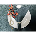 Pikkukuva 4 / 5: Imitation Pearl Beaded Napkin Rings Holder Set of 12, Rhinestone Serviette Rings Buckle Button for Dinner Table Decoration Parties Weddings Receptions