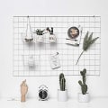 Miniatyrbilde 1 av 3: Mesh Wire Hook Basket Multifunksjons Metallvegggitterplate Tilbehør Montert Kurv