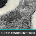 Miniatyrbilde 5 av 5: Badematte, absorberende sklisikker mikrofiber dusjmatte 50x80cm maskinvaskbar baderomsmatte