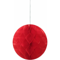 Miniatyrbilde 3 av 5: Hengende festdekorasjon, 6 tommers vev honeycomb ball for bryllup, bursdagsfester, babyshower og barnehageinnredning (5-pakning), rød
