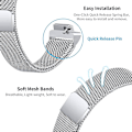 Miniatyrbillede 2 af 3: 2-pak remme kompatibel med Fitbit Inspire 2/ Inspire Hr/inspire, rustfrit stål metal mesh loop armbåndsurrem udskiftning til Fitbit Inspire F