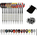 Miniatyrbild 1 av 5: Dartset, 12 Pack Mjuka Dartpilar Med Mjuka Spetsar För Elektroniska Darttavlor Med Extra 42 Dartfjädrar Och 100 Svarta Plastpilar