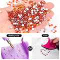 Miniatyrbilde 3 av 5: Krystall Rhinestones Flat Back Glass Stones