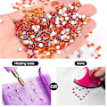 Miniatyrbillede 3 af 5: Krystal Rhinestones Flade Bagside Glassten
