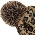 Miniatyrbillede 4 af 5: Dame Vinterhue Varm Strikket Hue Med Kunstig Pels Pompom