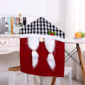 Miniatyrbild 4 av 5: Set med 3 julstolsöverdrag Santahatt Julstolsryggsöverdrag Matrumskontorsstolsöverdrag för matsal Julfestival Semesterdekoration