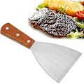 Miniatyrbilde 1 av 5: Grillspatel i rustfritt stål med treskaft for griller