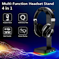 Miniatyrbild 3 av 5: RGB Headset Stativ Färgväxlande Headset Gaming Headset Stativ