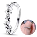 Miniatyrbilde 2 av 5: Glitrende kubisk zirkonia krone 925 sterling sølv ring for kvinner måne og floral stil bryllup smykker PYR043 7