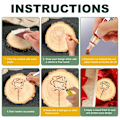 Pikkukuva 2 / 5: 3 kpl Pyrography-merkkikynää Kemiallinen puunpolttomerkkikynä Joulu DIY Polttava merkkikynä