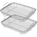Miniatyrbild 1 av 5: R-korg för ugn, Rostfritt stål grillkorg, Icke-klibbig nätkorg, R-bricka trådhylla R