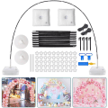 Miniatyrbild 1 av 5: 2023 - Ballongbåge Kit - 9ft Hög Justerbar Båge Ram Med Bas, Enkel Byggfeststolpe Kit