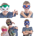 Miniatyrbild 2 av 4: Superhjälte masker partygåvor för barn (32-pack) filt och elastisk