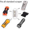 Miniatyrbillede 3 af 5: 100 stk. Razor Blades Enkeltkant Rustfrit Stål Razor Blades Til Standard Skrabere, Sikkerhed Straight Edge Razor Blades, Maling