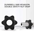 Miniatyrbillede 2 af 5: 2 Par Dumbbell Hex Nødder, Dumbbell Stang Nødder, Spinlock Klemmer Til Vægtstænger Træning Sport